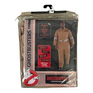 Ghostbusters‎ Jumpsuit Costume Adult Plus 2XL with 4 Name Patches New